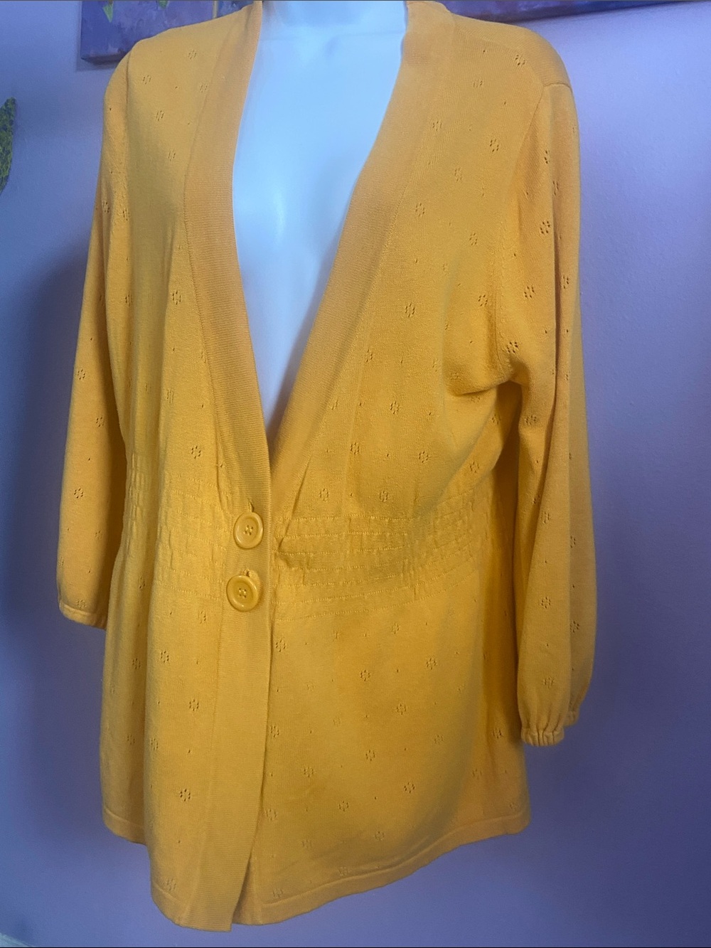 Cato Sunny Yellow Button Front Cardigan